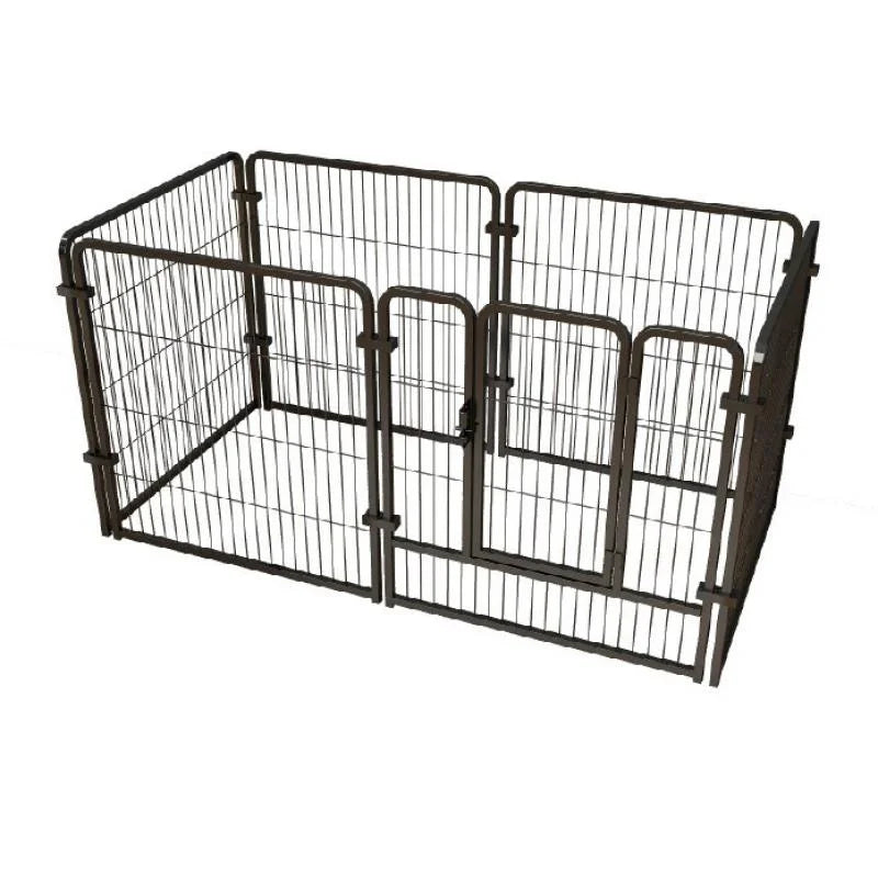 4/6 Panels Dog Fence Playpen Foldable Puppy Exercise Kennel Teddy Animal Escape Barrier Heavy Duty Cage for Dog Cat Rabbit Pet