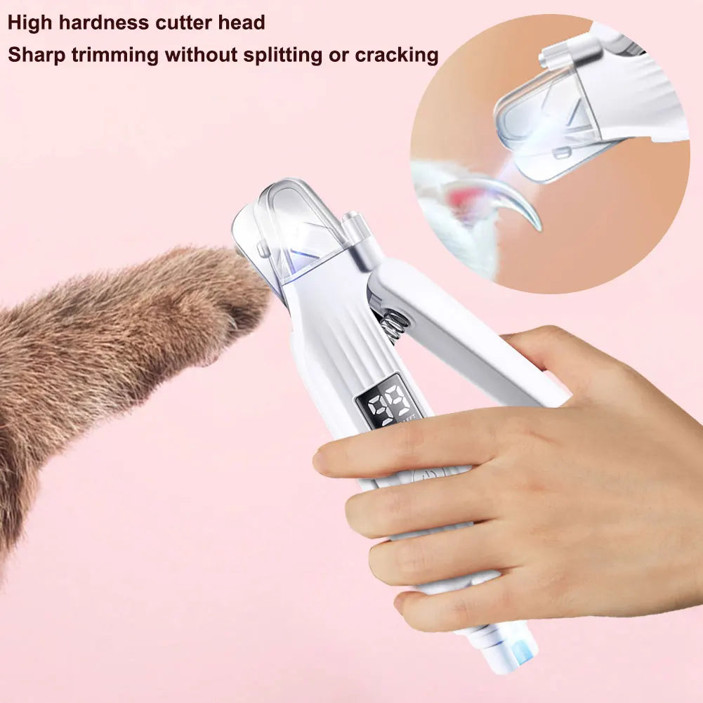 2 in 1 Electric Dog Nail Grinder and Clipper Rechargeable Pet Nail Grinder Quiet and Low Vibration Dog Nail Trimmer and Grinder
