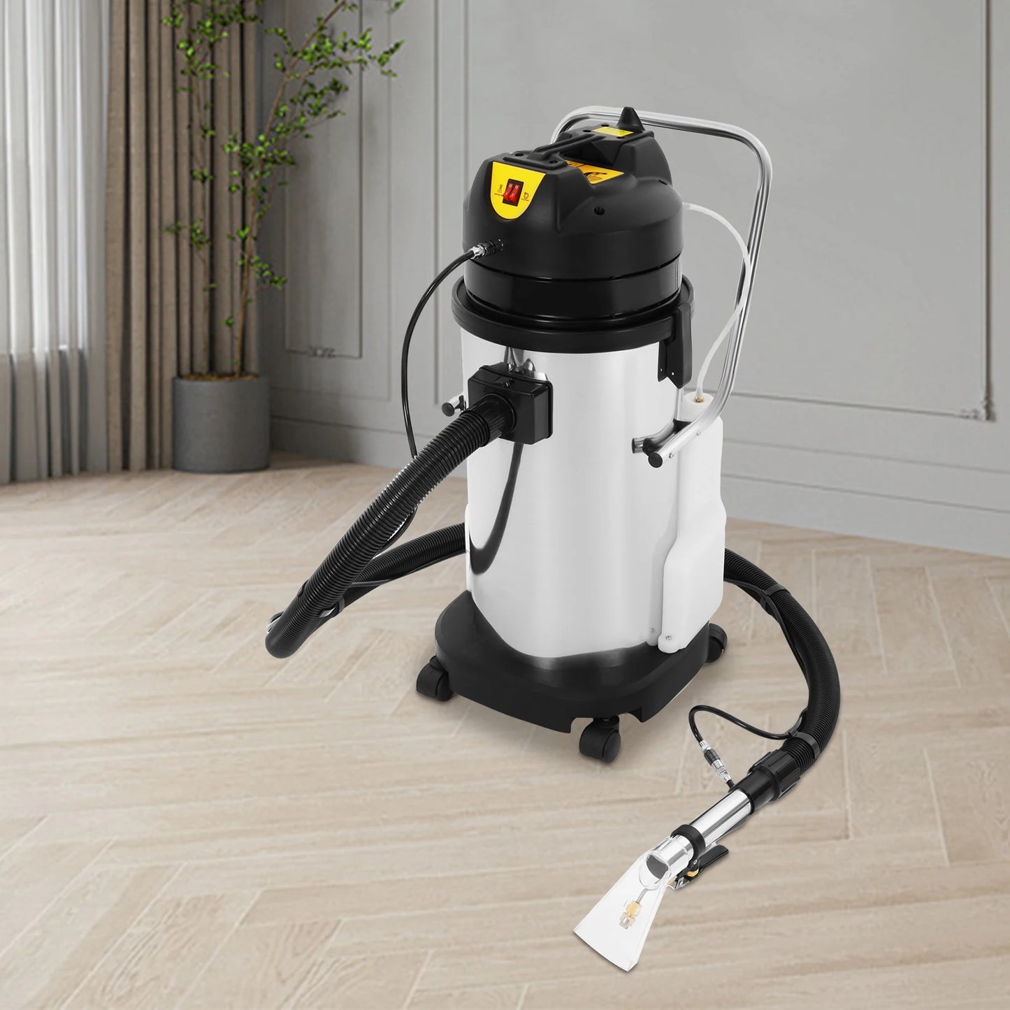 Commercial 40L Carpet Cleaner Machine 110V with Squeegee 1049W 230mbar Suction Extractor for Sofa Curtain Floor Cleaning