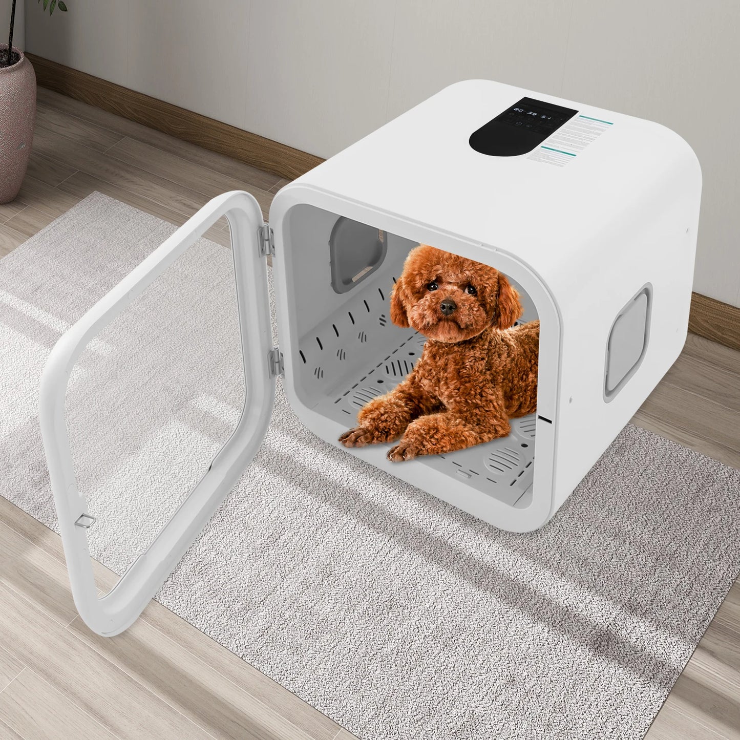 800W Pet Dryer Box Pet Grooming Hair Dryer Pet Force Dryer for Pet Hair Drying and Sanitizing Sterilization for 2-3 Cats