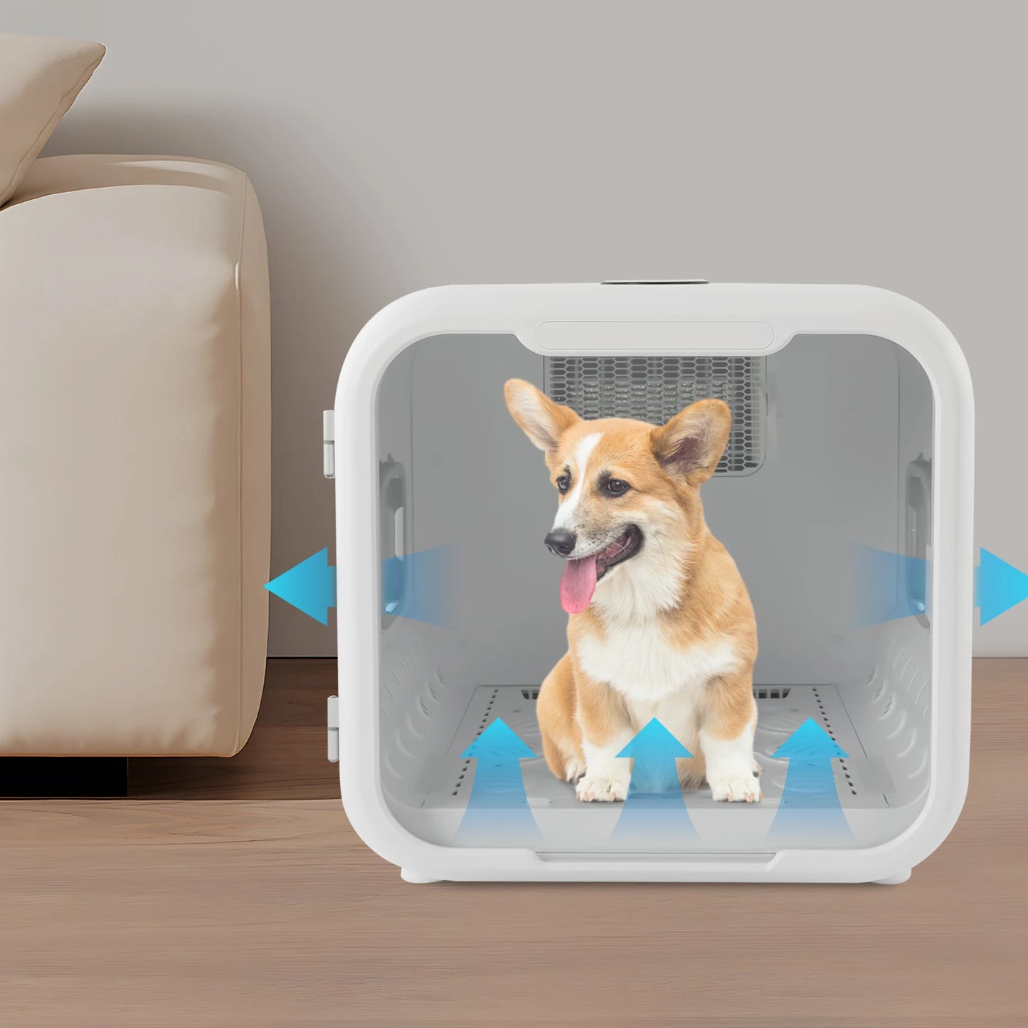 800W Pet Dryer Box Pet Grooming Hair Dryer Pet Force Dryer for Pet Hair Drying and Sanitizing Sterilization for 2-3 Cats